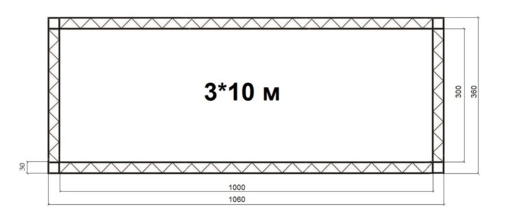 Баннерная конструкция 3*10м