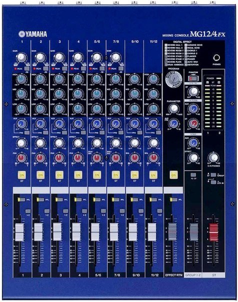 Аренда микшерного пульта Yamaha на 12 каналов (со встроенным процессором эффектов)