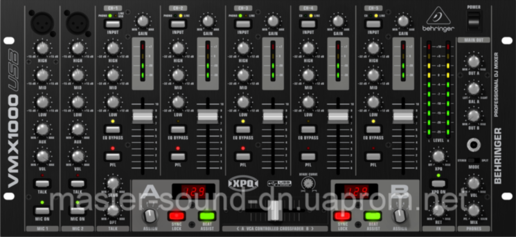 Dj микшер Behringer VMX1000USB PRO MIXER